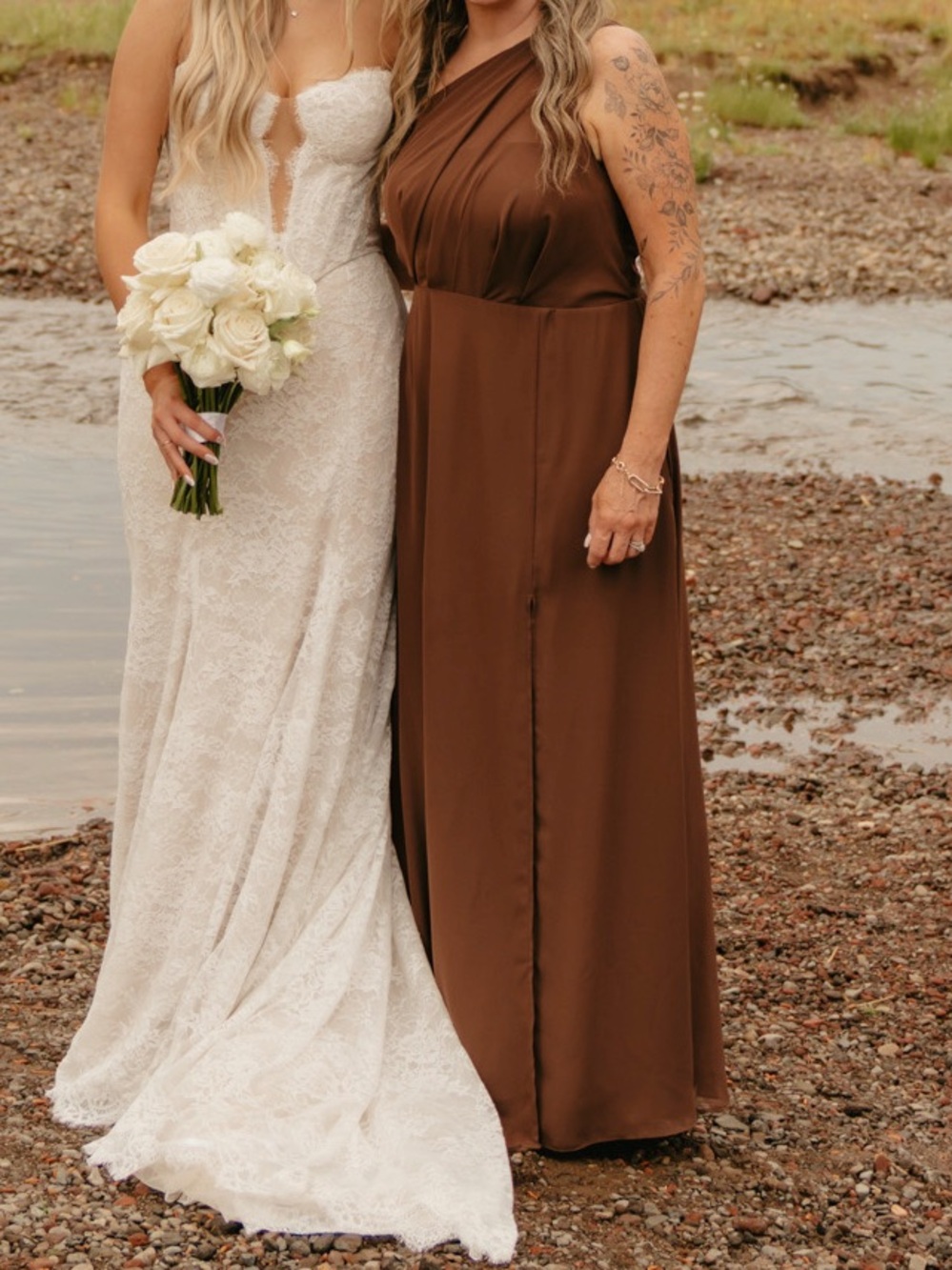Birdy Grey Brown One-Shoulder Maxi Dress - Women